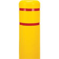 Polyethylene Bollard Cover, 6-5/8" Dia. x 52" L, Red/Yellow Nassau Supply