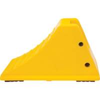 Wheel Chocks with Rubber Tread, Polyurethane, Yellow, 11-1/4" W x 21" D x 12-1/4" H Nassau Supply