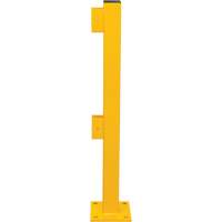 End Post for Light-Duty Guard Rails, Steel, 42" H, Safety Yellow Nassau Supply