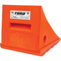 35 Ton General Purpose Wheel Chock, Urethane, Orange Nassau Supply