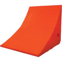 70 Ton Large Equipment Wheel Chock, Urethane, Orange Nassau Supply