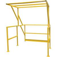 Mezzanine Safety Gate, 70" L x 77" H, 78" Raised, Yellow Nassau Supply
