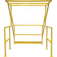 Mezzanine Safety Gate, 70" L x 77" H, 78" Raised, Yellow Nassau Supply