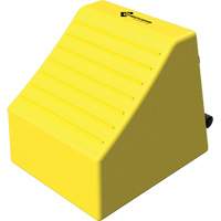 Checkers Safety Heavy-Duty Ultra Class Mining Wheel Chock, HDPE, Yellow, 14-1/2" W x 17-1/2" D x 16" H Nassau Supply