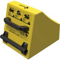 Checkers Safety Heavy-Duty Ultra Class Mining Wheel Chock, HDPE, Yellow, 14-1/2" W x 17-1/2" D x 16" H Nassau Supply