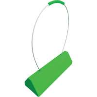 Checkers Safety SafeRay  Aircraft Wheel Chock with Ergonomic Cable Handle, Urethane, Fluorescent Green, 24" W x 8" D x 6" H Nassau Supply