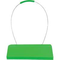 Checkers Safety SafeRay  Aircraft Wheel Chock with Ergonomic Cable Handle, Urethane, Fluorescent Green, 24" W x 8" D x 6" H Nassau Supply