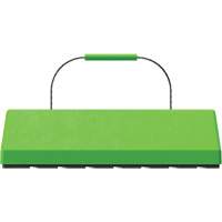 Checkers Safety SafeRay  Aircraft Wheel Chock with Cable Handle & Rubber Pad, Urethane, Fluorescent Green, 24" W x 8" D x 6" H Nassau Supply