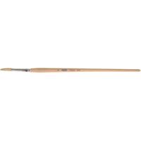 Pinceau de forme ronde en soies blanches pures pour marquage, Largeur de la brosse de 1/4", Soie blanche, Manche &agrave; Bois Nassau Supply