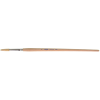 Pinceau de forme ronde en soies blanches pures pour marquage, Largeur de la brosse de 9/32", Soie blanche, Manche &agrave; Bois Nassau Supply