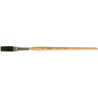 Pinceau une passe, Largeur de la brosse de 1/2", Soie de bœuf, Manche &agrave; Bois Nassau Supply