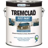 Tremclad&reg; Water-Based Rust Paint, 3.78 L, Gallon, Black Nassau Supply