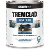 Tremclad&reg; Water-Based Rust Paint, 946 ml, Can, Black Nassau Supply