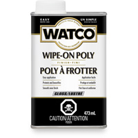Watco&reg; Wipe-on Poly Stain, 473 ml, Clear, Gloss Nassau Supply