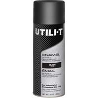 Peinture-&eacute;mail en a&eacute;rosol polyvalent UTILI-T, Noir, Brillant, 10 oz/283 g, Canette a&eacute;rosol Nassau Supply