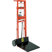 Platform Lift Stacker , Hand Winch Operated, 750 lbs. Capacity, 40" Max Lift Nassau Supply