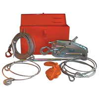 Palan &agrave; c&acirc;ble d'acier Tirfor TU17 en ensemble de r&eacute;cup&eacute;ration, Diam&egrave;tre du fil 5/16", Capacit&eacute; 2000  lb (1 tonne) Nassau Supply