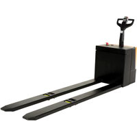 Fully Powered Electric Pallet Truck With  Stand-On Platform, 4500 lbs. Cap., 96" L x 30" W LV539 | Nassau Supply