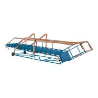 CSA-Certified Rolling Step Ladder with Locking Step, 14 Steps, 30" Step Width, 128" Platform Height, Steel Nassau Supply