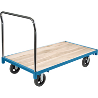 Heavy-Duty Platform Truck, 60" L x 30" W, 2000 lbs. Capacity, Rubber Casters Nassau Supply
