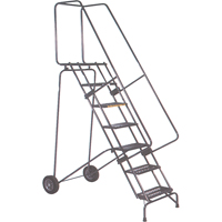 &eacute;chelles mobiles Fold-N-Store, 7 marches, Perfor&eacute;, Hauteur 70" Nassau Supply