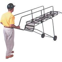 &eacute;chelles mobiles Fold-N-Store, 6 marches, Perfor&eacute;, Hauteur 60" Nassau Supply