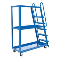 Chariot &agrave; cueillette, Acier, 21-7/8" la x 56-1/8" p, 3 tablettes, Capacit&eacute; 1000 lb Nassau Supply
