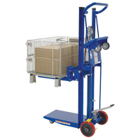 Empileur &agrave; plateforme, M&eacute;canisme Pompe au pied, Capacit&eacute; de 750 lb, Levage max de 52" Nassau Supply
