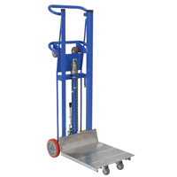 Gerbeur &agrave; plateforme hydraulique, M&eacute;canisme Pompe au pied, Capacit&eacute; de 750 lb, Levage max de 52" Nassau Supply