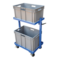Chariot &agrave; cueillette, Acier, 30-11/16" la x 19-1/4" p, 2 tablettes, Capacit&eacute; 200 lb Nassau Supply