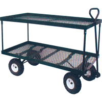 Chariot double plateforme m&eacute;tal, 24" la x 48" la x Capacit&eacute; 600 lb Nassau Supply