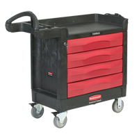 Trademaster™ Mobile Cabinets & Work Centres, 4 Drawers, 40-5/8" L x 18-7/8" W x 38-3/8" H, Black MH681 | Nassau Supply