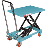 Heavy-Duty Hydraulic Scissor Lift Table, 27-1/2" L x 17-3/4" W, Steel, 330 lbs. Capacity MJ518 | Nassau Supply