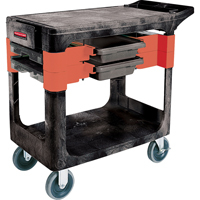 Maintenance Tool Cart, 2 Drawers, 38" L x 19-1/4" W x 33-3/8" H, Black MK744 | Nassau Supply