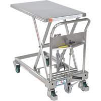 Hydraulic Scissor Lift Table, 31-1/2" L x 19-1/2" W, Stainless Steel, 550 lbs. Capacity Nassau Supply