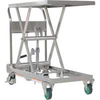 Hydraulic Scissor Lift Table, 31-1/2" L x 19-1/2" W, Stainless Steel, 550 lbs. Capacity Nassau Supply