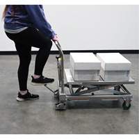 Hydraulic Scissor Lift Table, 31-1/2" L x 19-1/2" W, Stainless Steel, 550 lbs. Capacity Nassau Supply