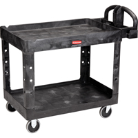Heavy Duty Utility Cart - 4546-00, 2 Tiers, 26" x 33-1/4" x 55", 750 lbs. Capacity ML453 | Nassau Supply