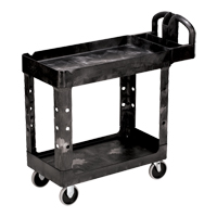 Heavy Duty Utility Cart - 4500-88, 2 Tiers, 17-1/8" x 33-1/4" x 39", 500 lbs. Capacity Nassau Supply