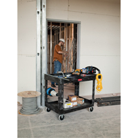 Heavy Duty Utility Cart - 4500-88, 2 Tiers, 17-1/8" x 33-1/4" x 39", 500 lbs. Capacity ML448 | Nassau Supply