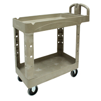 Heavy Duty Utility Cart - 4500-88, 2 Tiers, 17-1/8" x 33-1/4" x 39", 500 lbs. Capacity ML449 | Nassau Supply