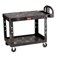 Flat Shelf Heavy Duty Utility Cart - 4525-00, 2 Tiers, 25-7/8" x 33-3/10" x 43-9/10", 500 lbs. Capacity Nassau Supply