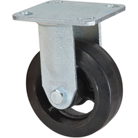 Roulette moul&eacute;, Fixe, 5" (127 mm), Caoutchouc, 440 lb (199 kg) Nassau Supply