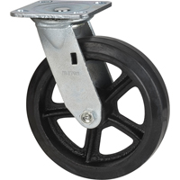 Mold-on Caster, Swivel, 8" (203.2 mm), Rubber, 660 lbs. (299 kg.) Nassau Supply