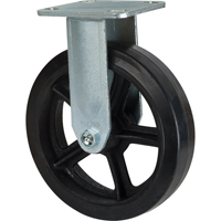 Mold-on Caster, Rigid, 8" (203.2 mm), Rubber, 660 lbs. (299 kg.) Nassau Supply