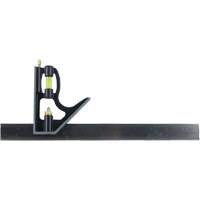 Combination Square, 12" L, Stainless Steel, Plain Nassau Supply