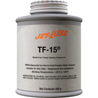 TF-15<sup>®</sup> Metal-Free Thread Sealing Compound, Brush-Top Can, 227 ml, -46° C - 315° C/50° F - 600° F MLS060 | Nassau Supply