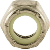 Nylon Lock Nut, 3/8" Dia., Stainless Steel, Coarse MMB582 | Nassau Supply
