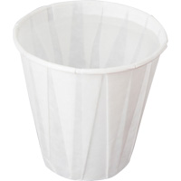 Pleated Cup, Paper, 5 oz., White MMT414 | Nassau Supply