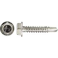 100-Piece Drill-X&reg; Hex HD Tapping Screws, #12 Dia., 1-1/4" L, Zinc Plated Nassau Supply